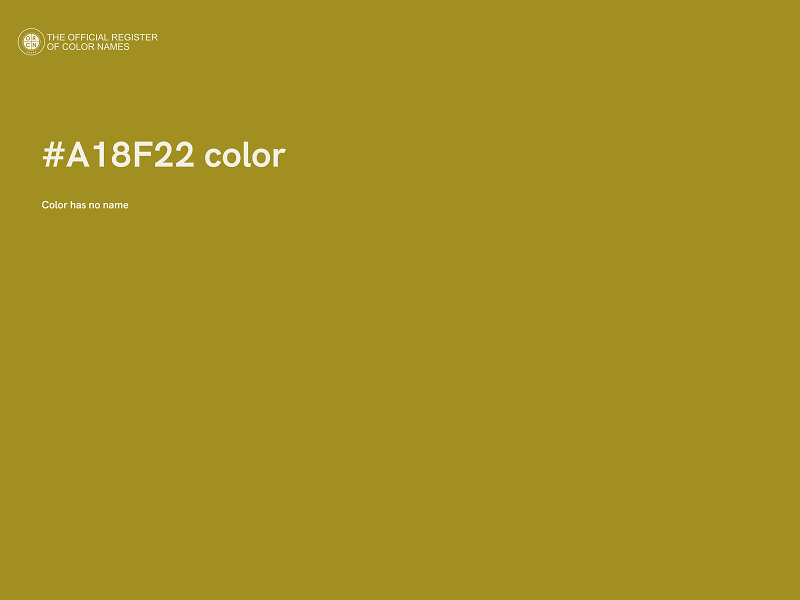 #A18F22 color image