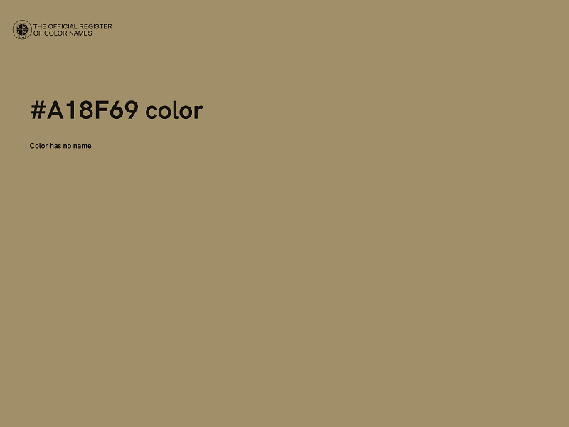 #A18F69 color image