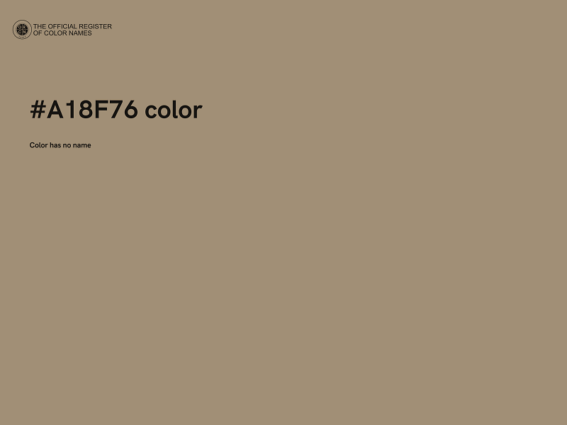 #A18F76 color image