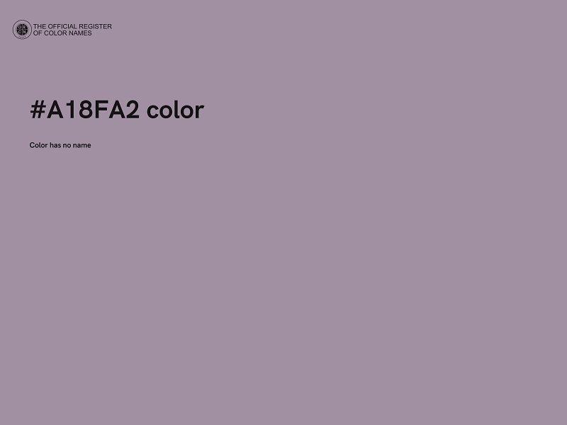 #A18FA2 color image