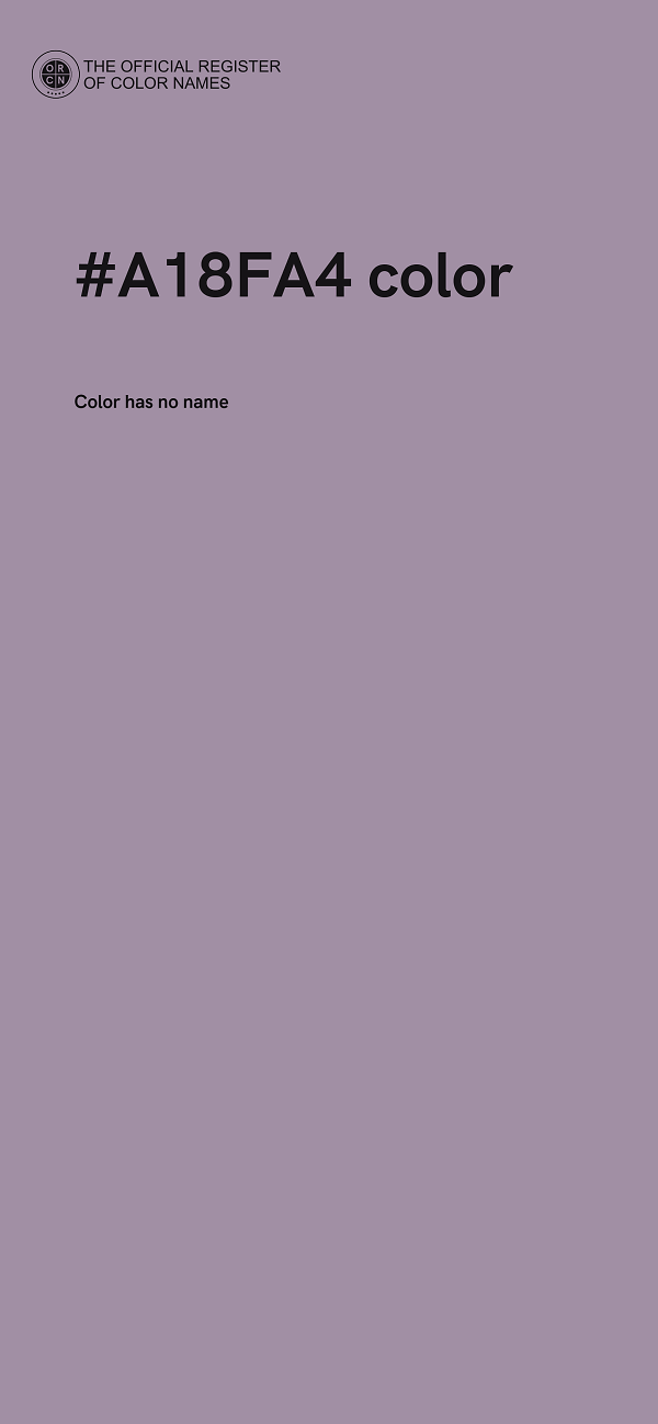 #A18FA4 color image