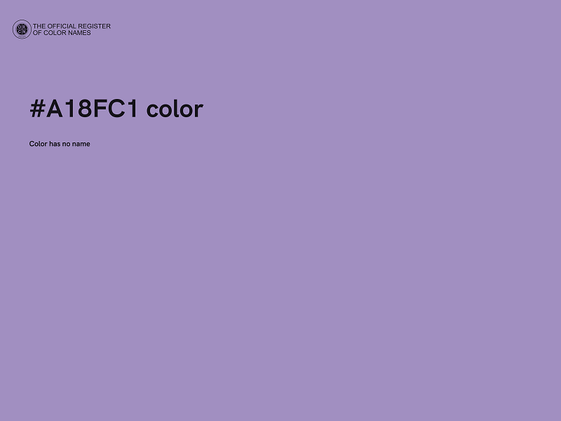 #A18FC1 color image