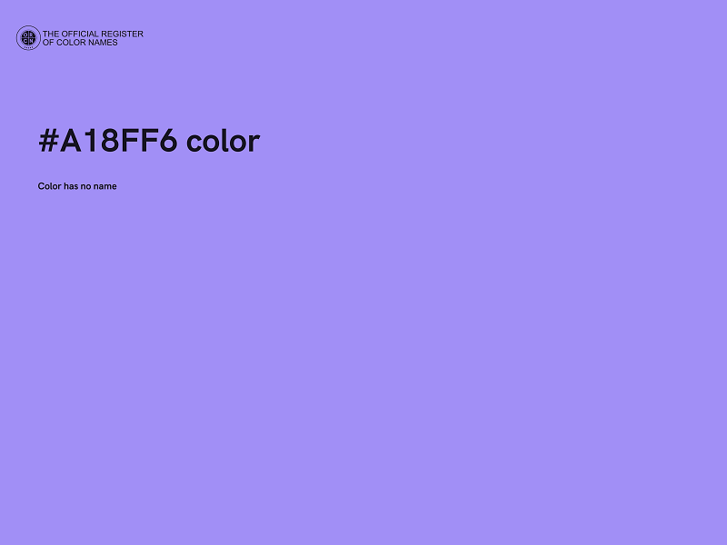 #A18FF6 color image