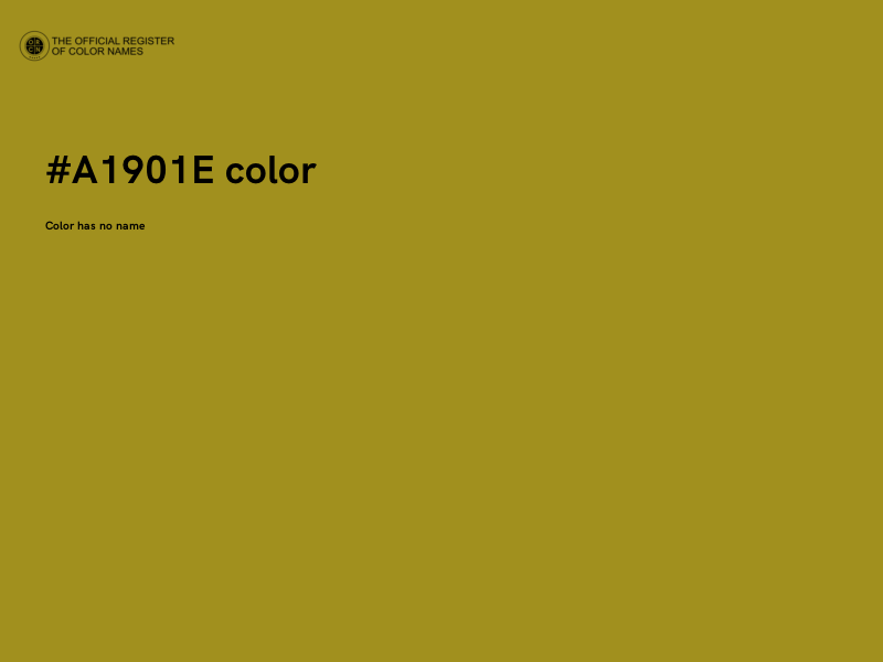 #A1901E color image