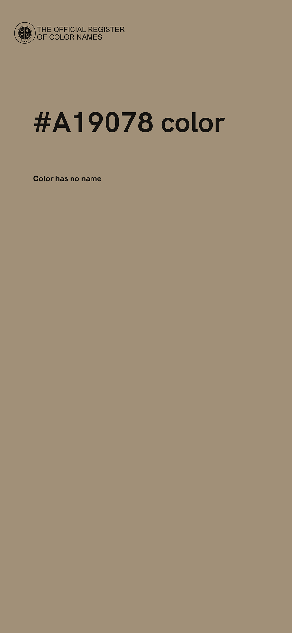 #A19078 color image