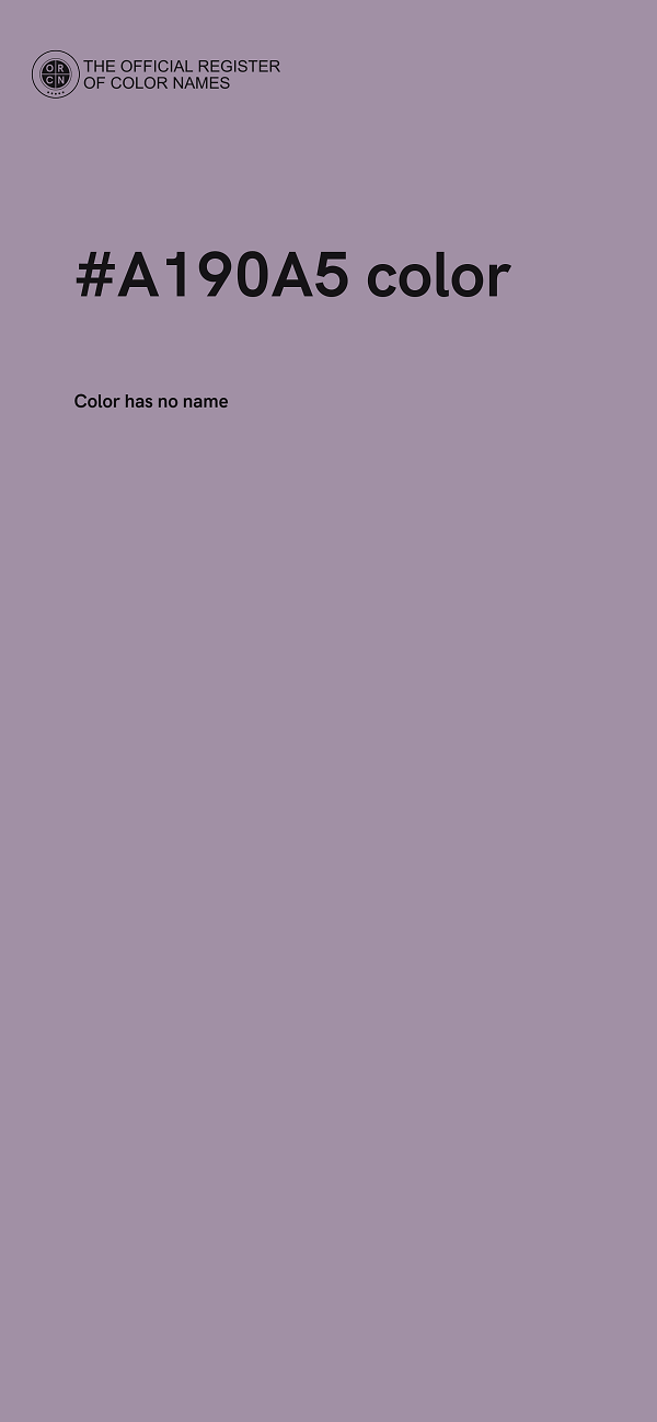 #A190A5 color image
