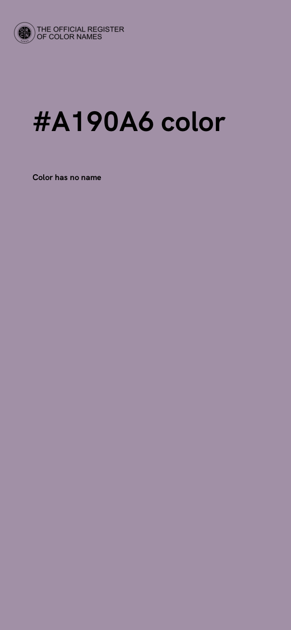 #A190A6 color image