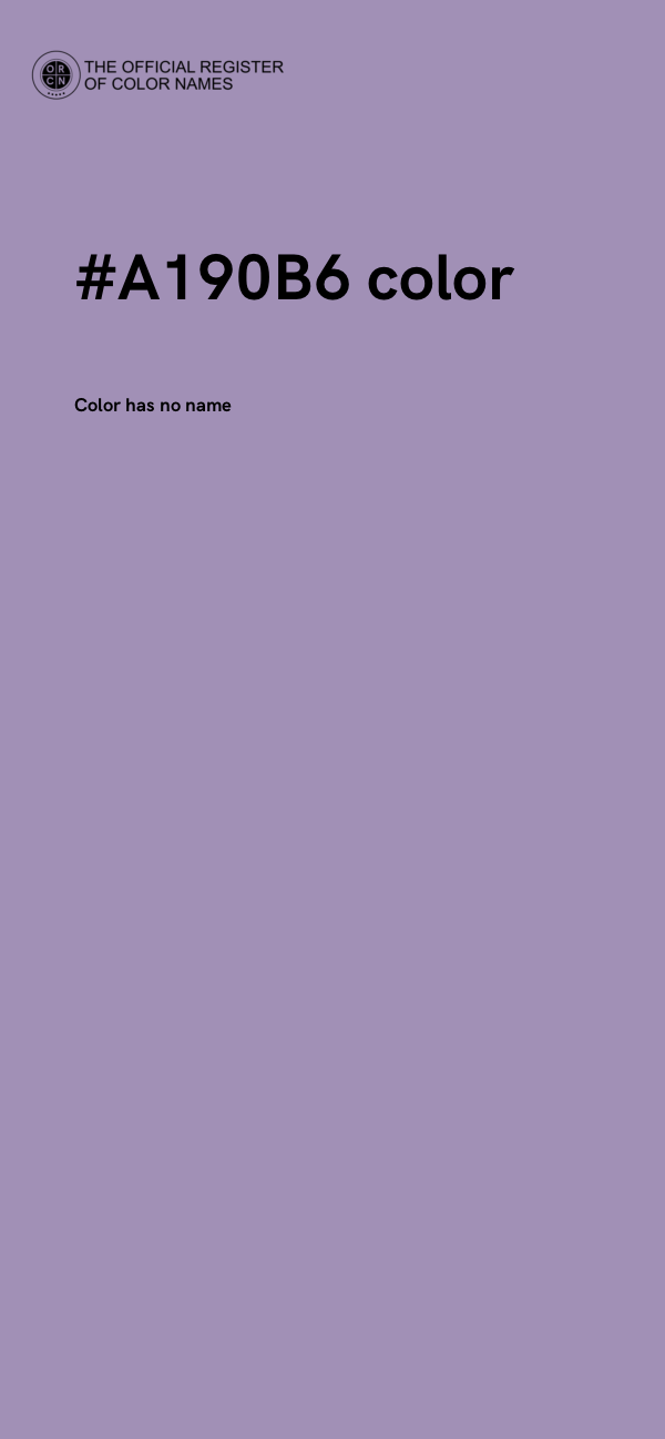 #A190B6 color image