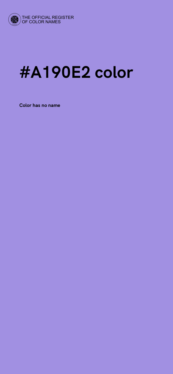 #A190E2 color image