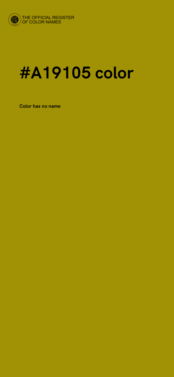 #A19105 color image
