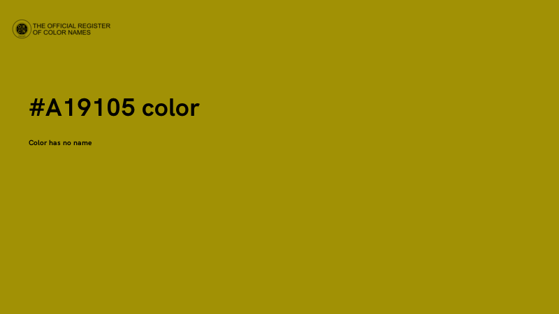 #A19105 color image