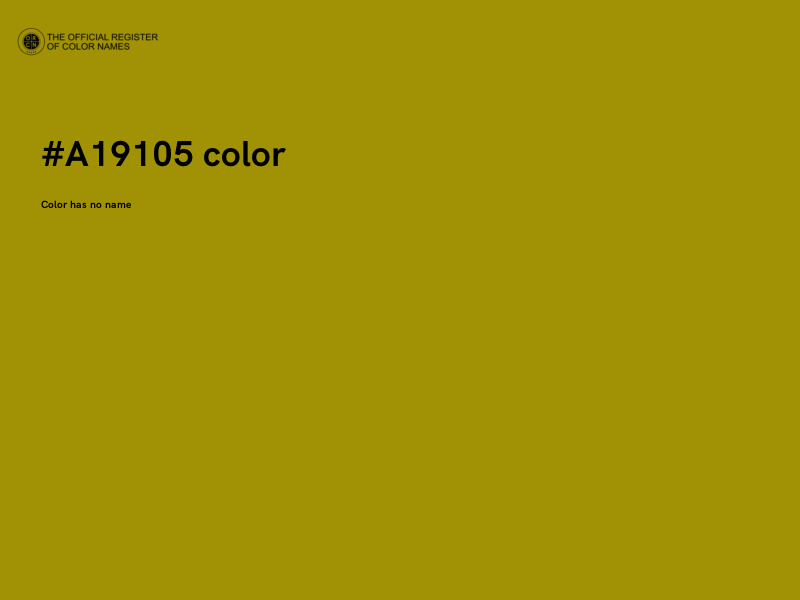 #A19105 color image