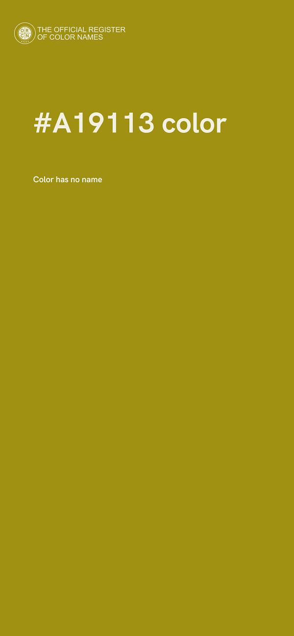 #A19113 color image