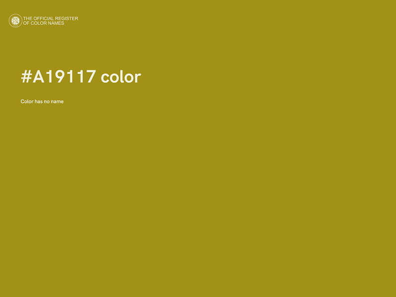 #A19117 color image