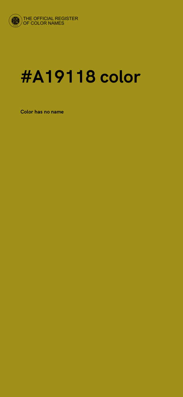 #A19118 color image