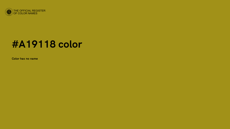 #A19118 color image
