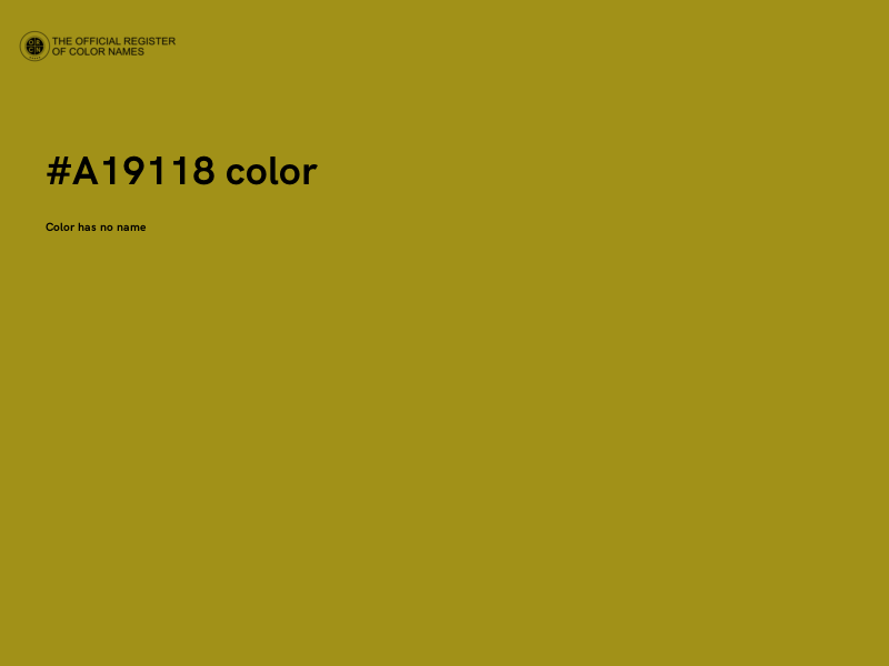 #A19118 color image