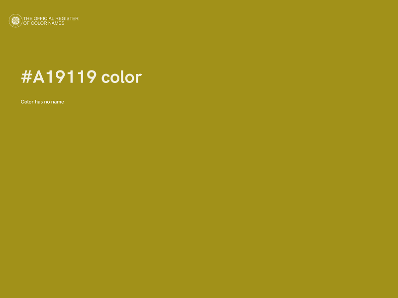 #A19119 color image