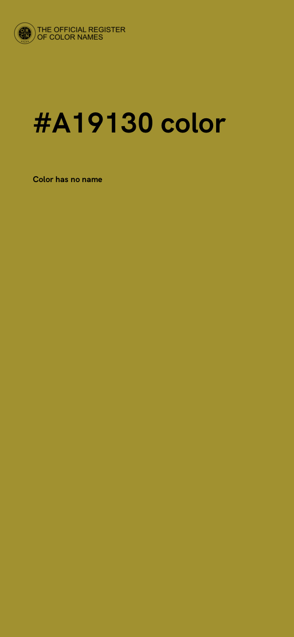 #A19130 color image