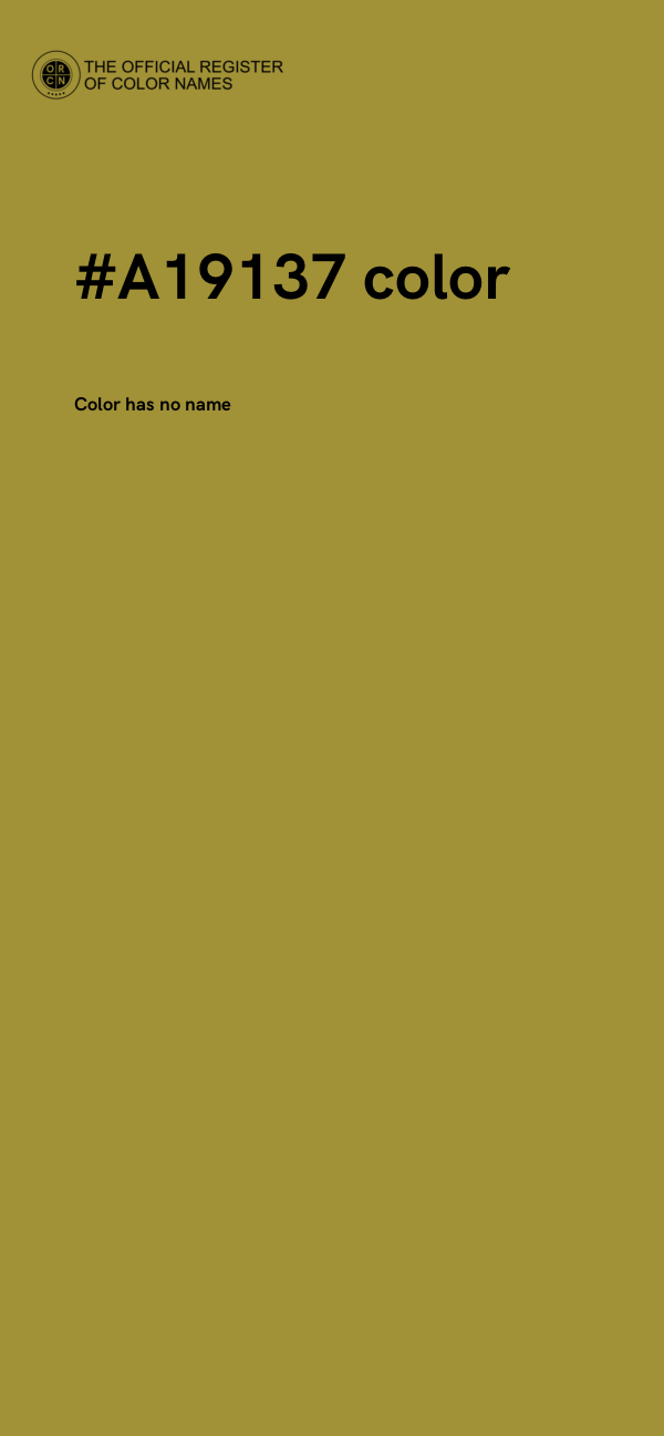 #A19137 color image