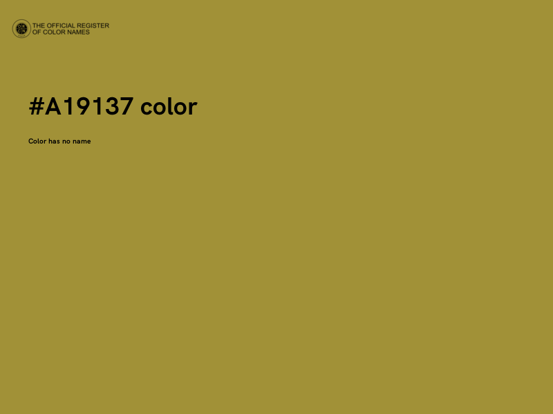 #A19137 color image