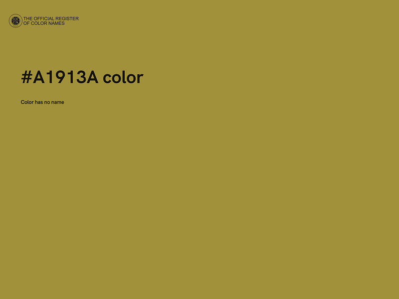 #A1913A color image