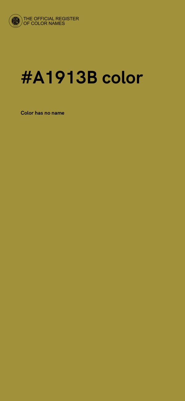 #A1913B color image