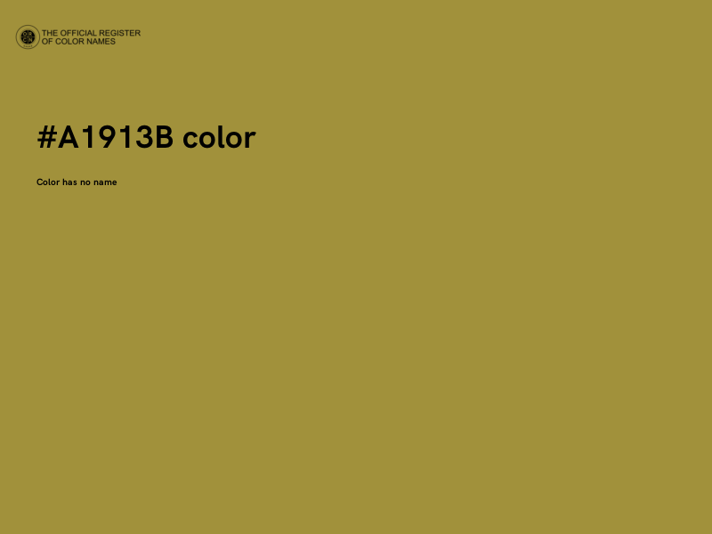 #A1913B color image