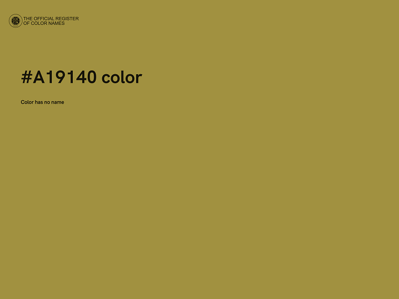 #A19140 color image