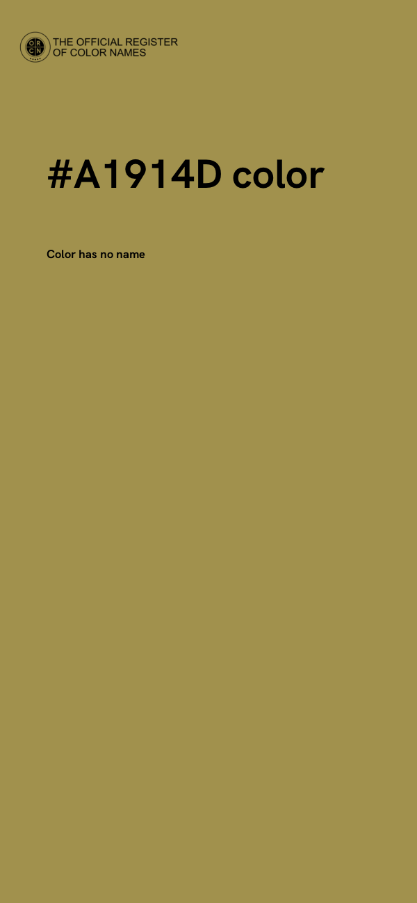 #A1914D color image