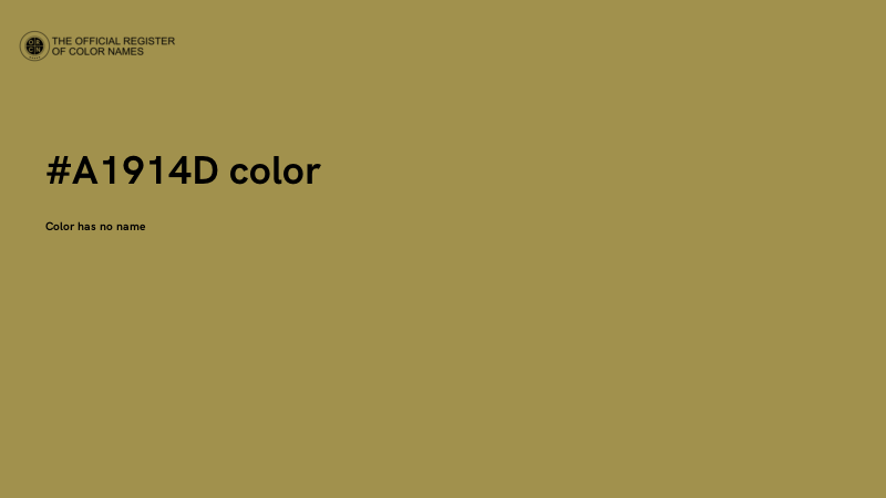 #A1914D color image