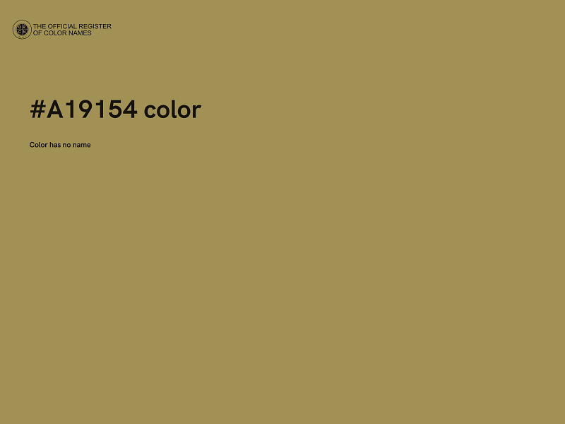 #A19154 color image