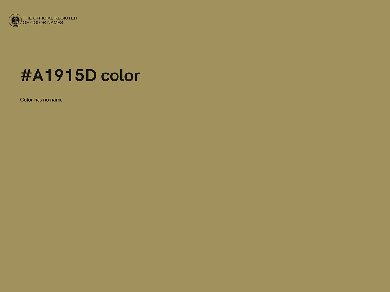 #A1915D color image