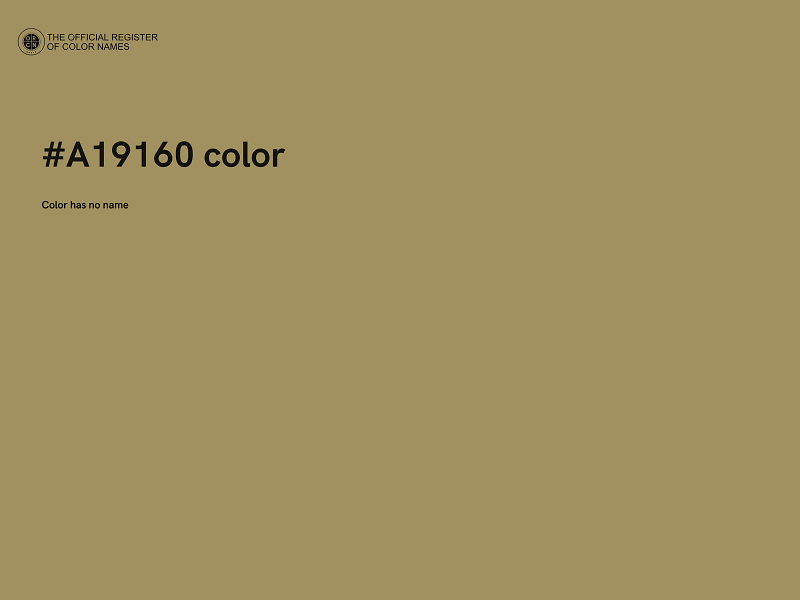 #A19160 color image