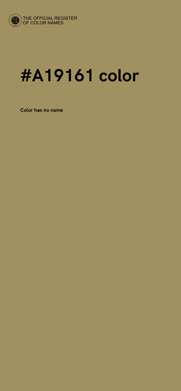 #A19161 color image