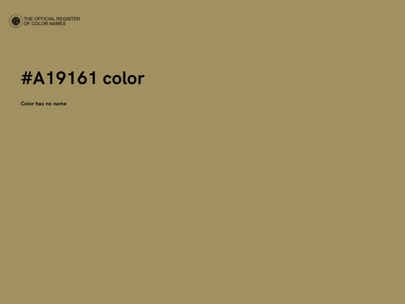 #A19161 color image