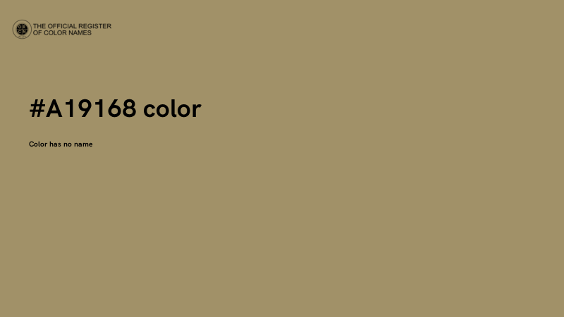 #A19168 color image