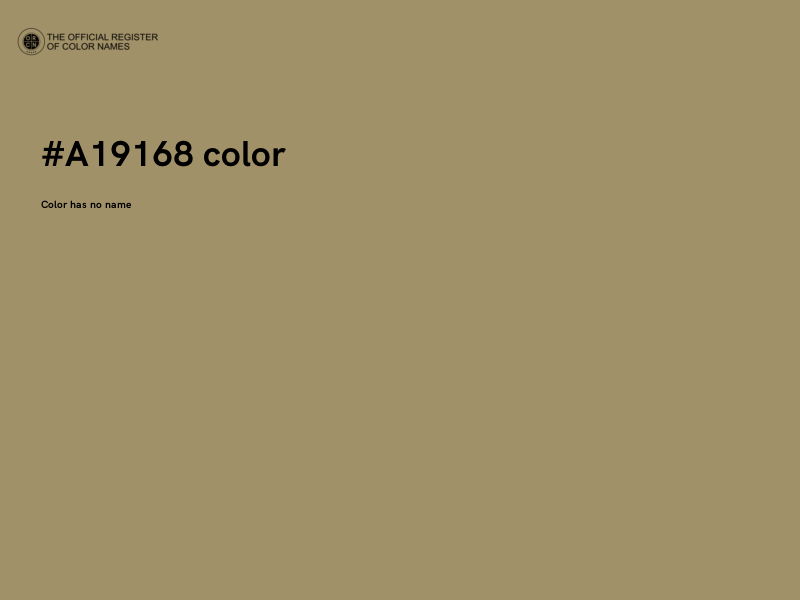 #A19168 color image