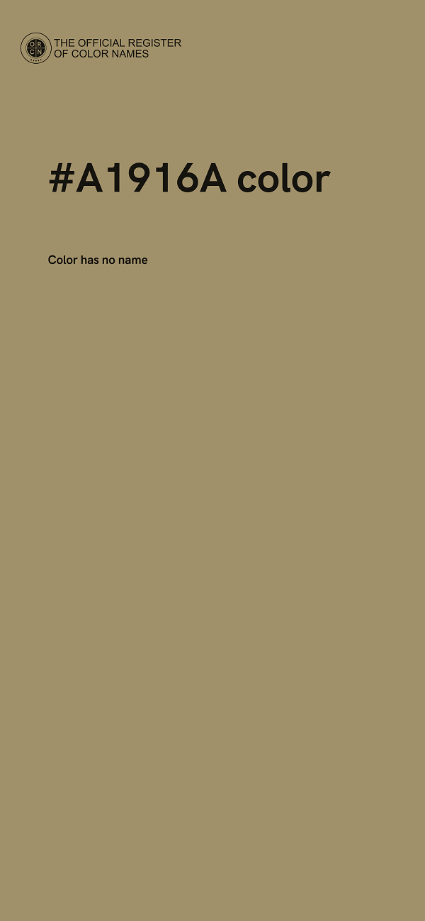 #A1916A color image