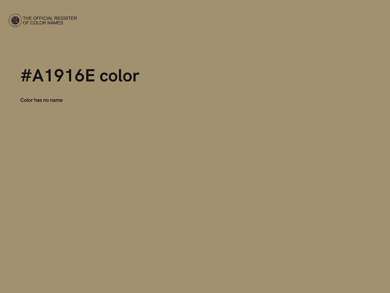 #A1916E color image