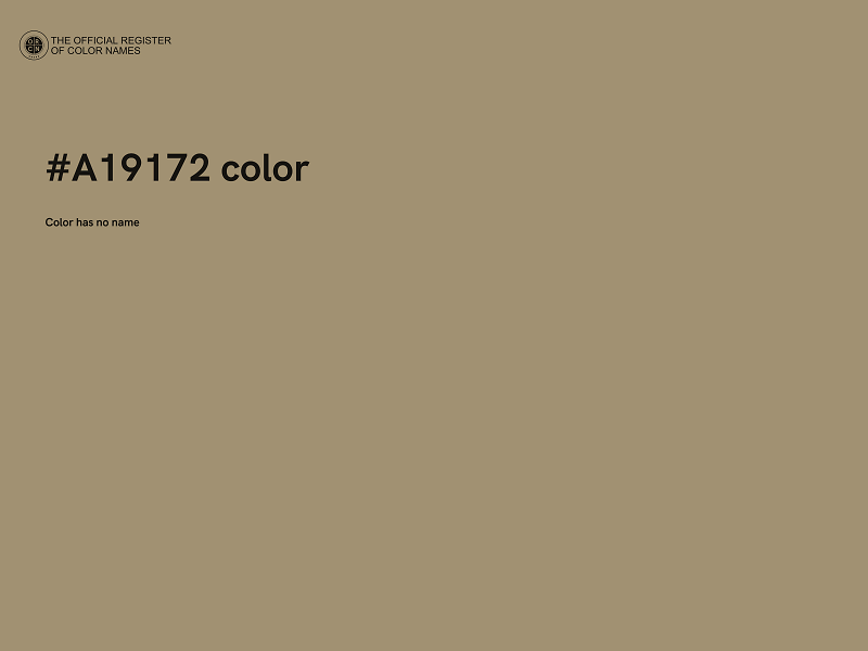 #A19172 color image