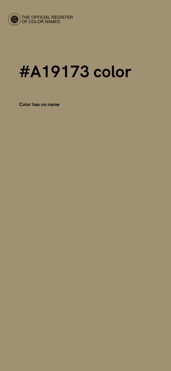 #A19173 color image