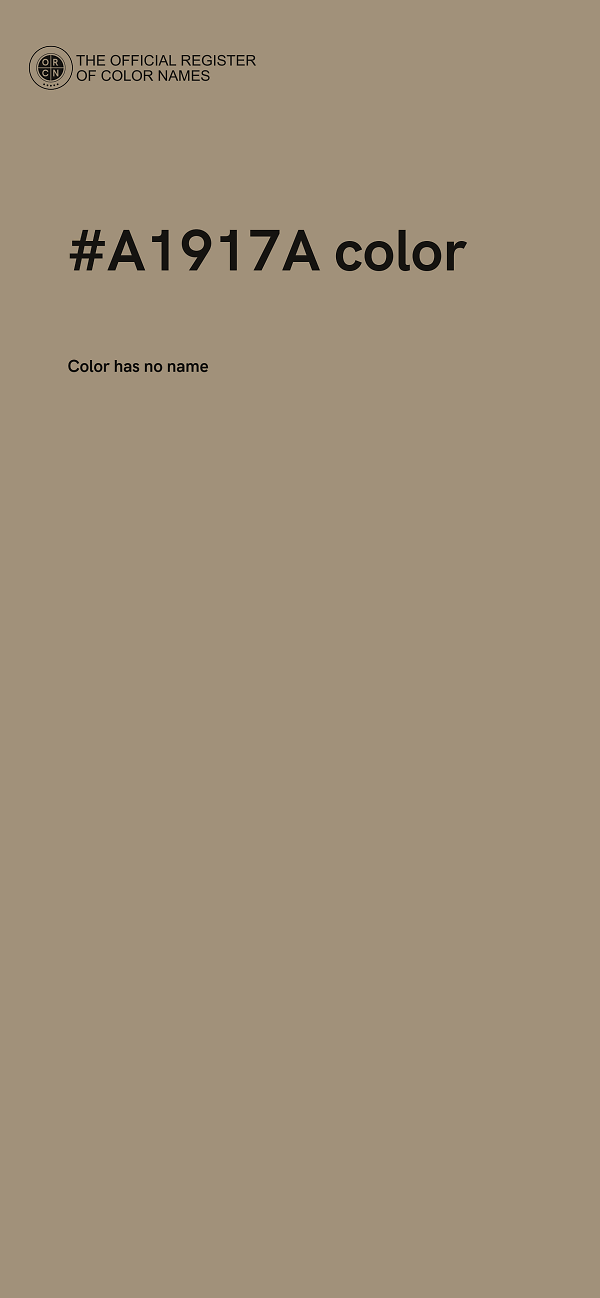 #A1917A color image