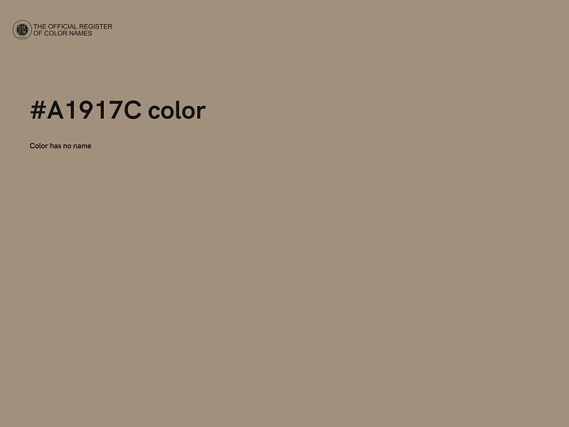 #A1917C color image