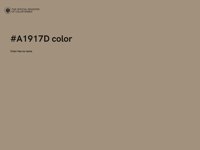 #A1917D color image