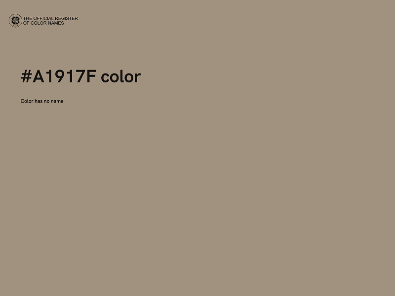 #A1917F color image