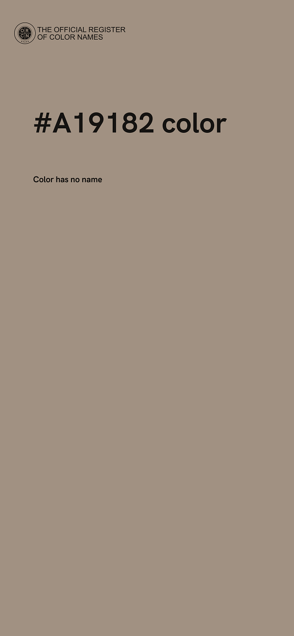 #A19182 color image