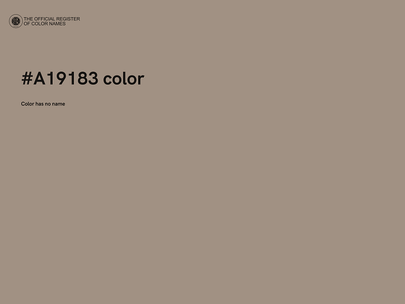 #A19183 color image