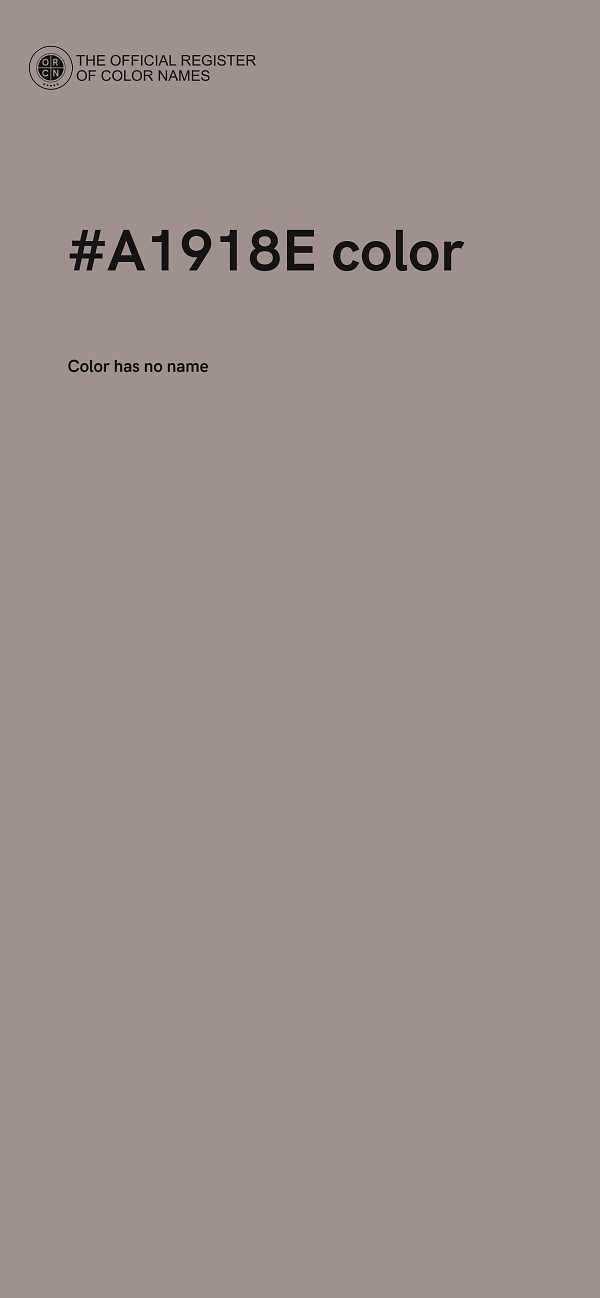#A1918E color image