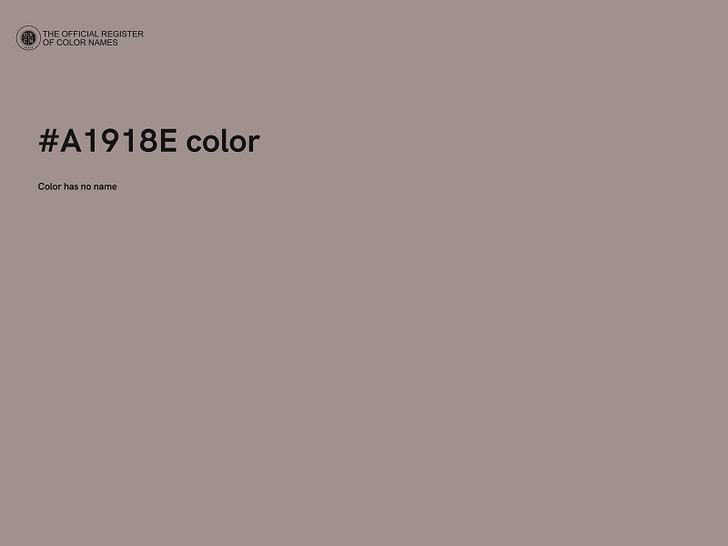 #A1918E color image